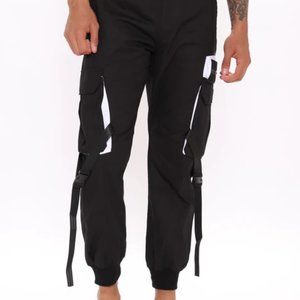 FASHION NOVA MEN Cargo Runner Pants, Size L, NwT